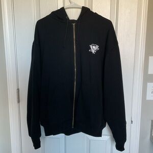 Dunbrooke Black Penguins Hooded Zip-Up Jacket